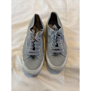Superga 2750‎ COTU Classic Canvas Sneaker UK Size 39 US 8 Gray Women's Shoes